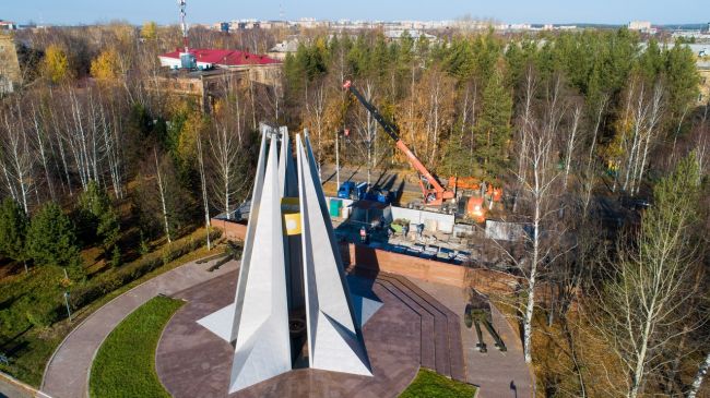Ремонт мемориала ухтинцам, павшим в годы Великой Отечественной войны